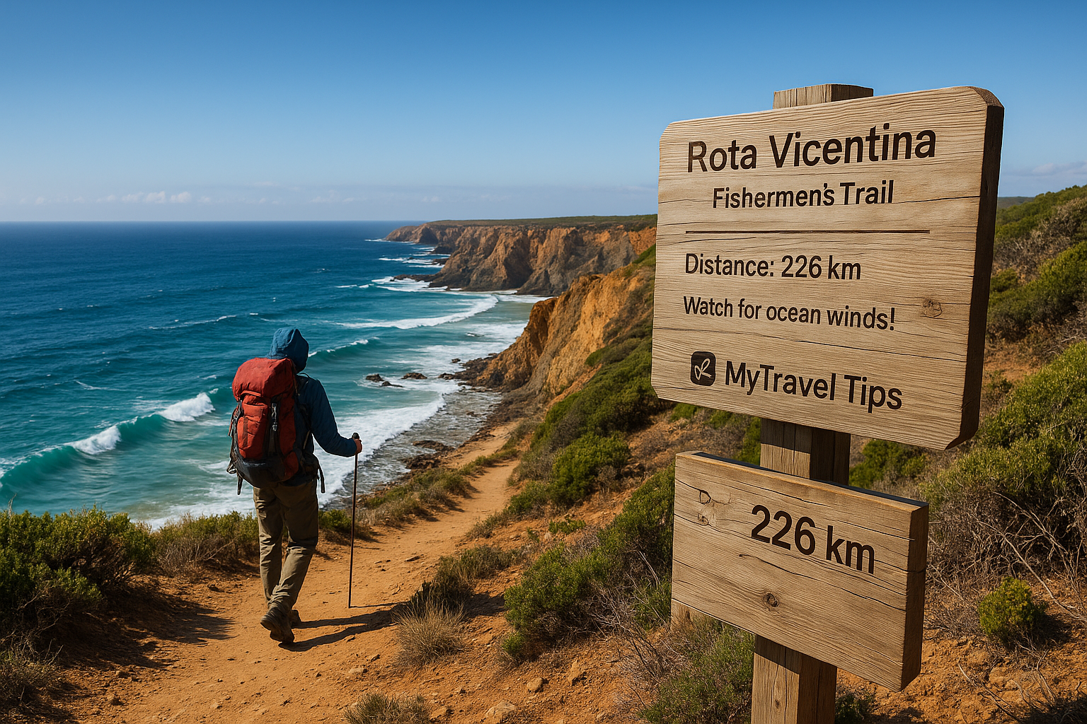 Hikers on the Rota Vicentina Trail in Portugal