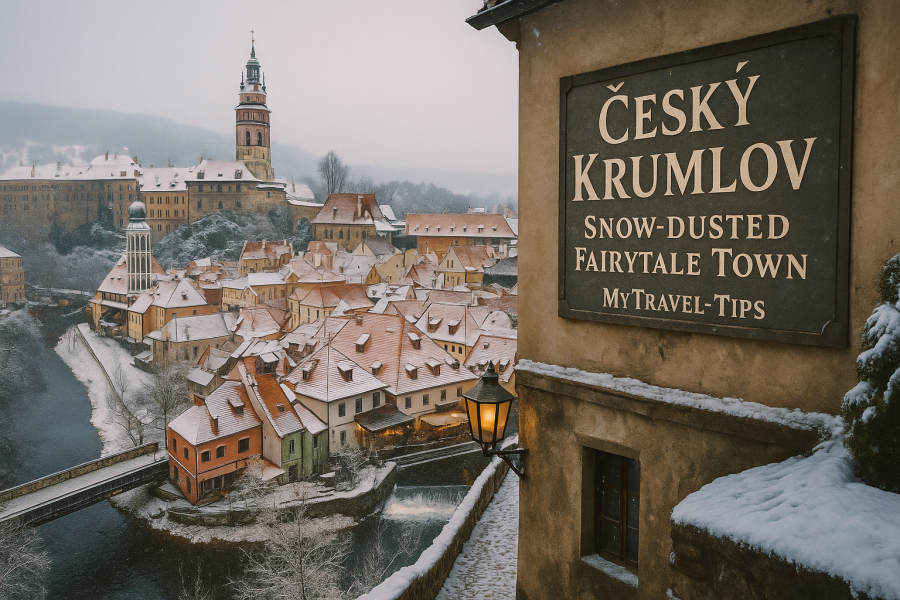 Český Krumlov, Czechia – Snow-Dusted Fairytale Town Český Krumlov offers one of Europe’s most magical winter settings — where snow, history, and stillness meet. – MyTravel-Tips, 2025