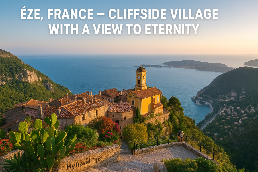 Èze, France The medieval hilltop village of Èze overlooking the French Riviera — timeless beauty from stone to sea