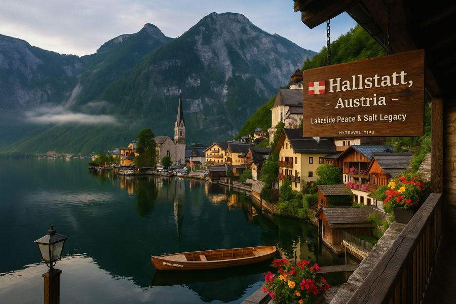 Hallstatt, Austria – Lakeside Peace & Salt Legacy Hallstatt’s lakeside charm reveals Austria’s hidden soul — where salt, serenity, and Alpine stillness meet