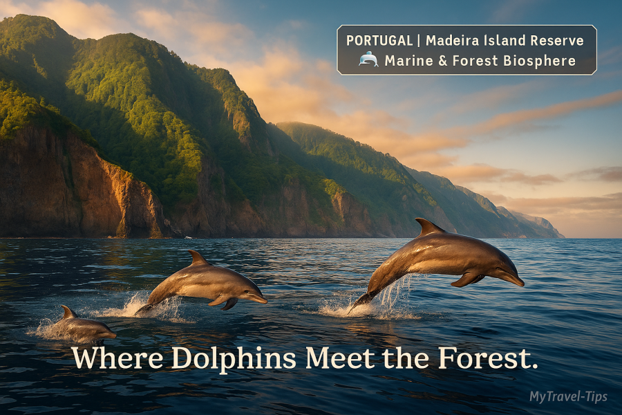 Madeira’s Biosphere Reserve offers rare proximity to dolphins, whales, and ancient laurel forest trails — all on one island