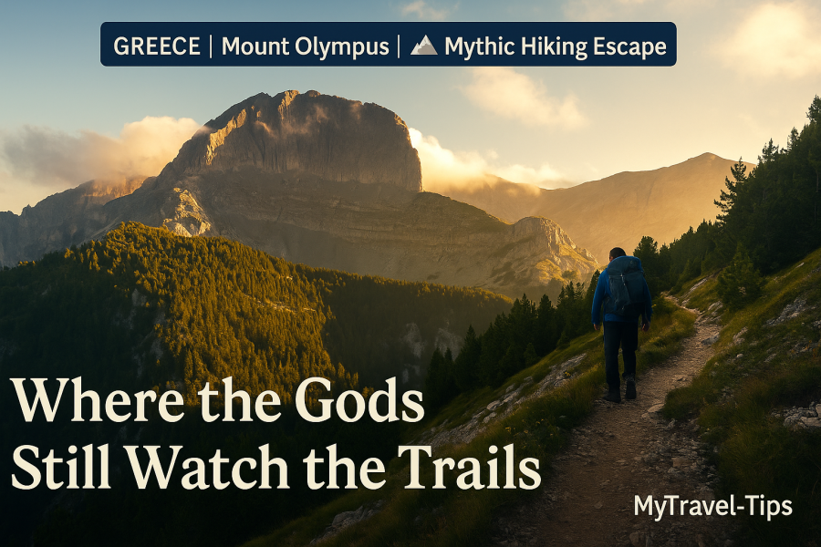 Mount Olympus & Litochoro, Greece Mount Olympus rises above Litochoro — a hiking paradise where Greek mythology and alpine grandeur collide