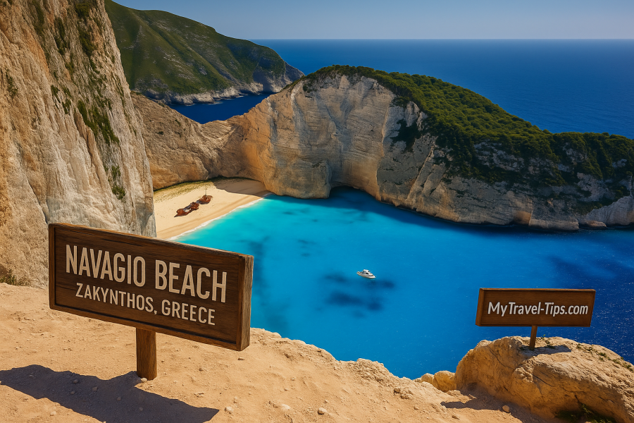 Navagio Beach, Zakynthos, Greece Navagio Beach, Zakynthos – A cinematic cove featuring a famous shipwreck, pristine cliffs, and crystal-clear Ionian waters