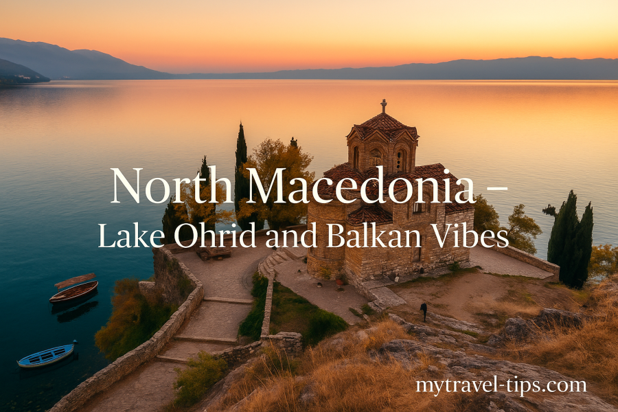 North Macedonia – Lake Ohrid and Balkan Vibes Lake Ohrid reflects centuries of peace and heritage — captured at golden hour from Kaneo in North Macedonia