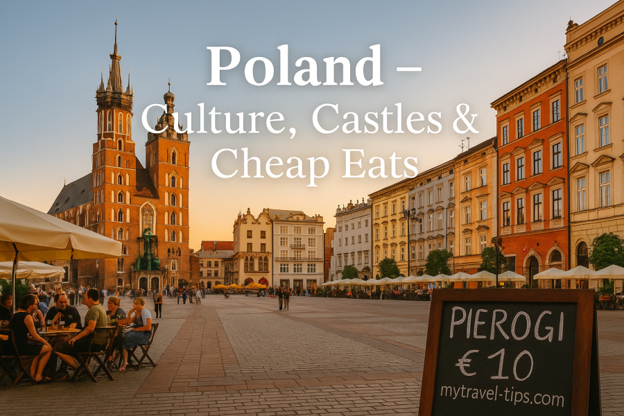 Poland – Culture, Castles, and Cheap Eats Poland’s Old Town squares serve up centuries of history and affordable eats — captured in Kraków’s Rynek Główny